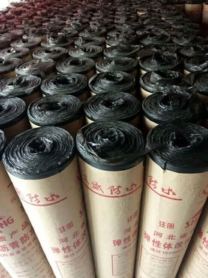 三盛防水材料3mm厚聚酯胎SBS卷材粘接力強立壁5米不掉。國標原生料耐老化使用壽命長全國最早防水企業(yè)圖片_高清圖_細節(jié)圖